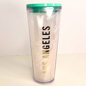 Starbucks 24‎ oz Los Angeles Palm Tree Tumbler Travel Cold Cup without Straw